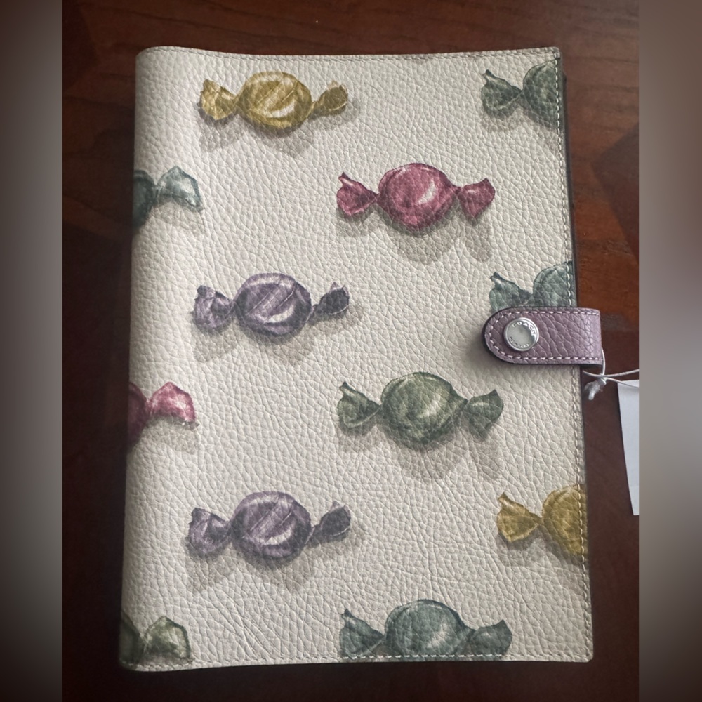 Coach Candy Print Leather Notebook